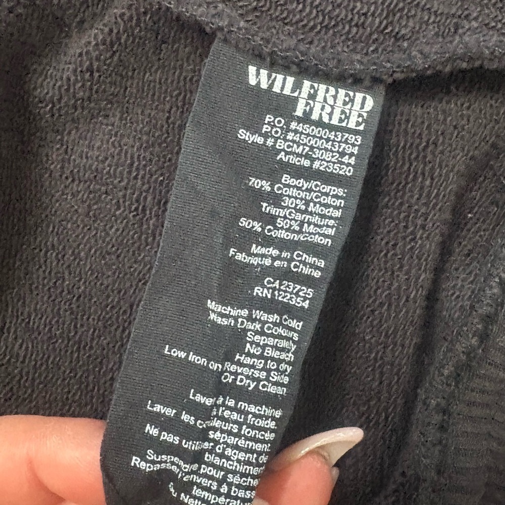 Wilfred Free Black Oversized Cozy Hoodie Jacket XS - Picture 8 of 8